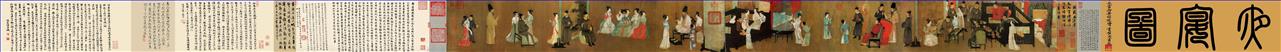 Le banquet Han Xizai traditionnel chinois Peintures à l'huile